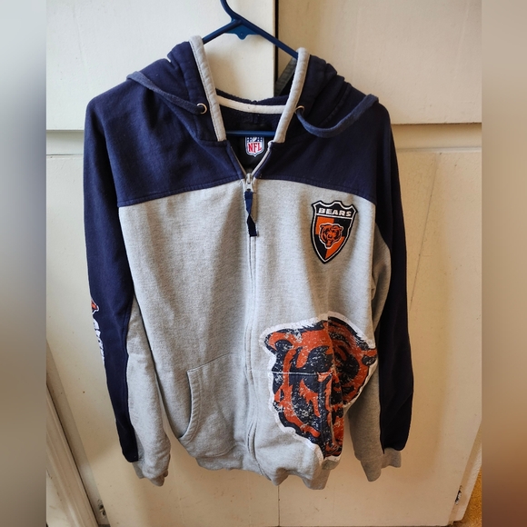 Chicago Bears NFL Men's Full Zip Soft Cotton Polyester Hoodie Size XL - Picture 1 of 6